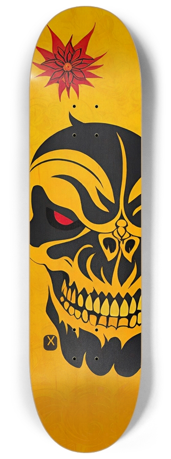Japan Skull 010 Custom Natural Bamboo