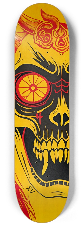 Japan Skull 015 Custom Natural Bamboo