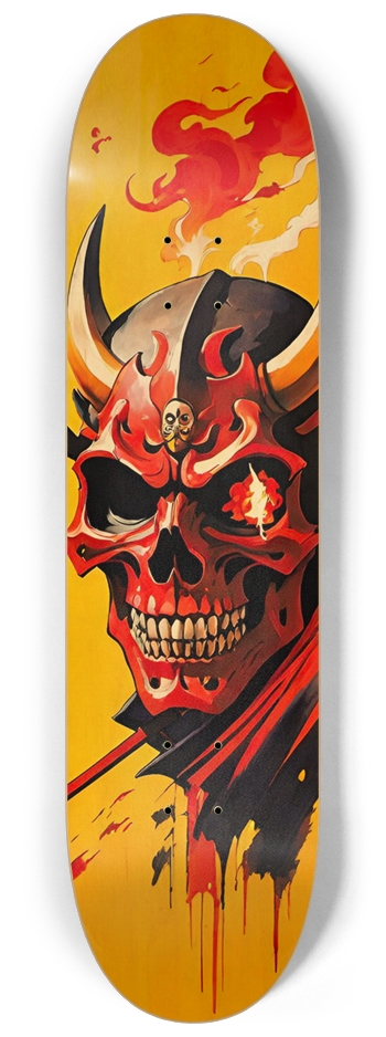 Japan Skull 018 Custom Natural Bamboo