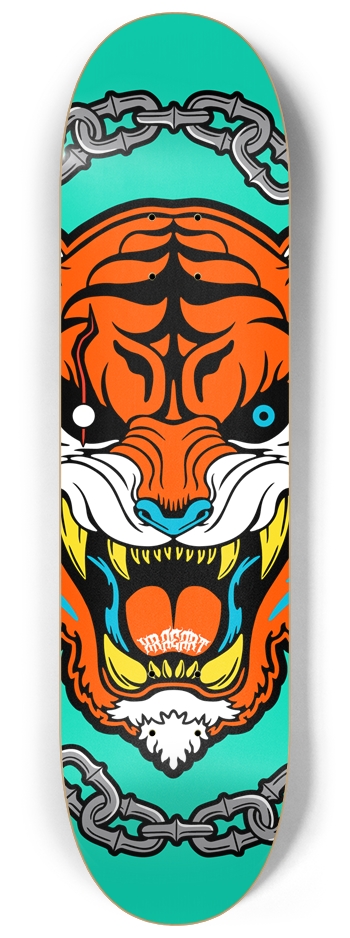 No Masters Orange  8-1/4 Skateboard Deck