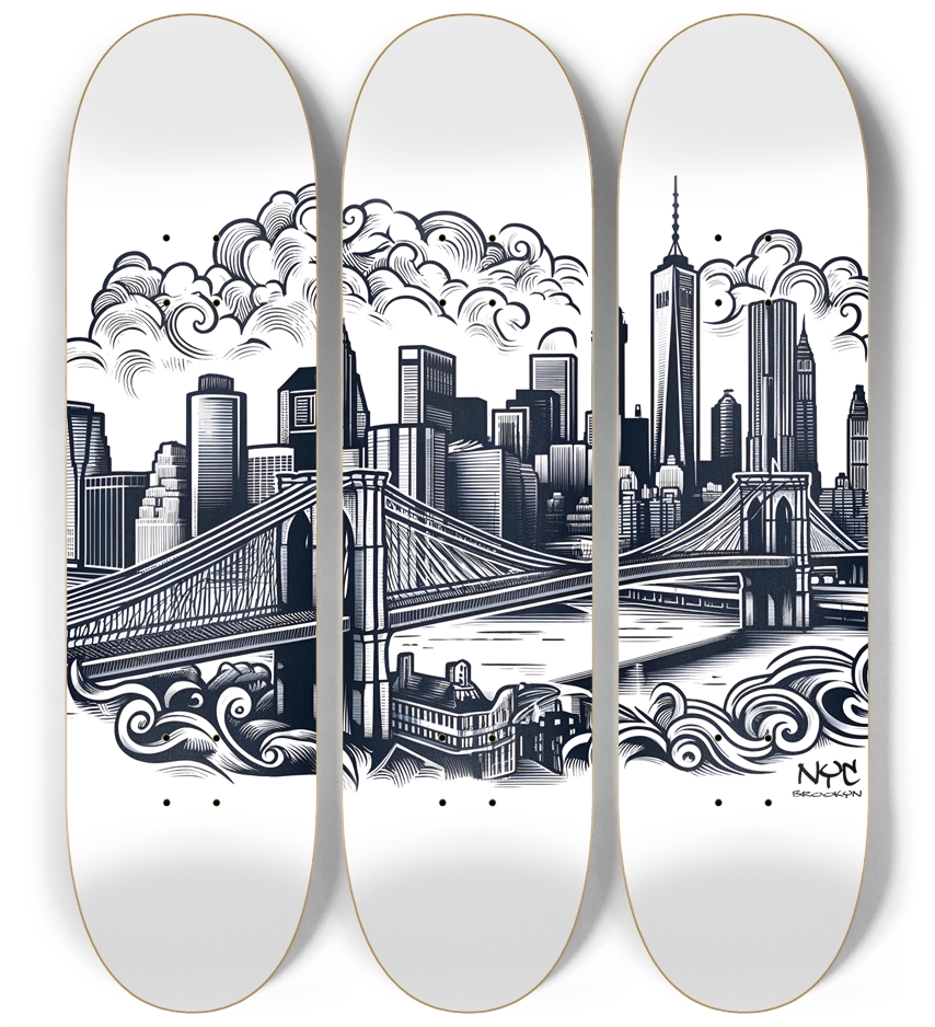 NYC ~ Brooklyn Bridge Skateboard Series