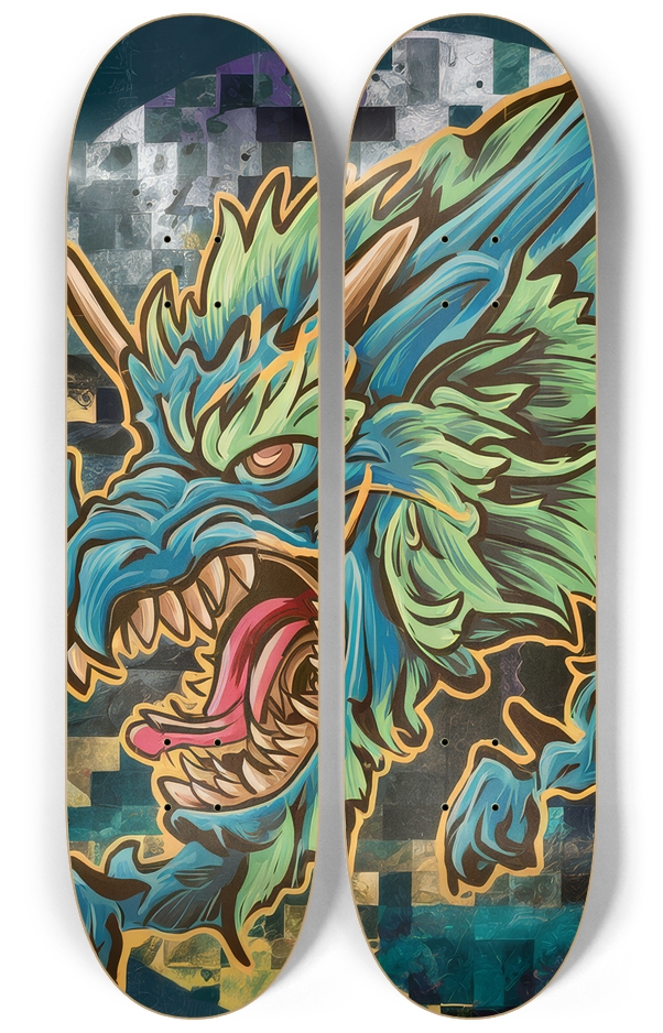 2 Skateboard Series Art - Dragons Roar