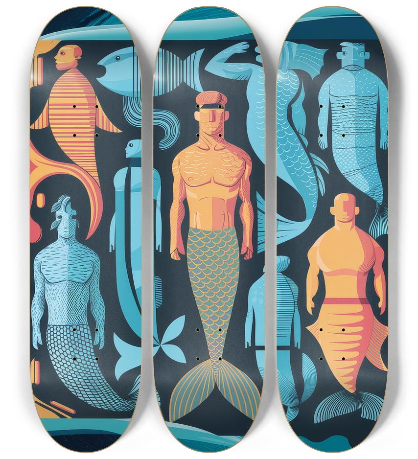 3 Skateboard Series Art - Marine Kin