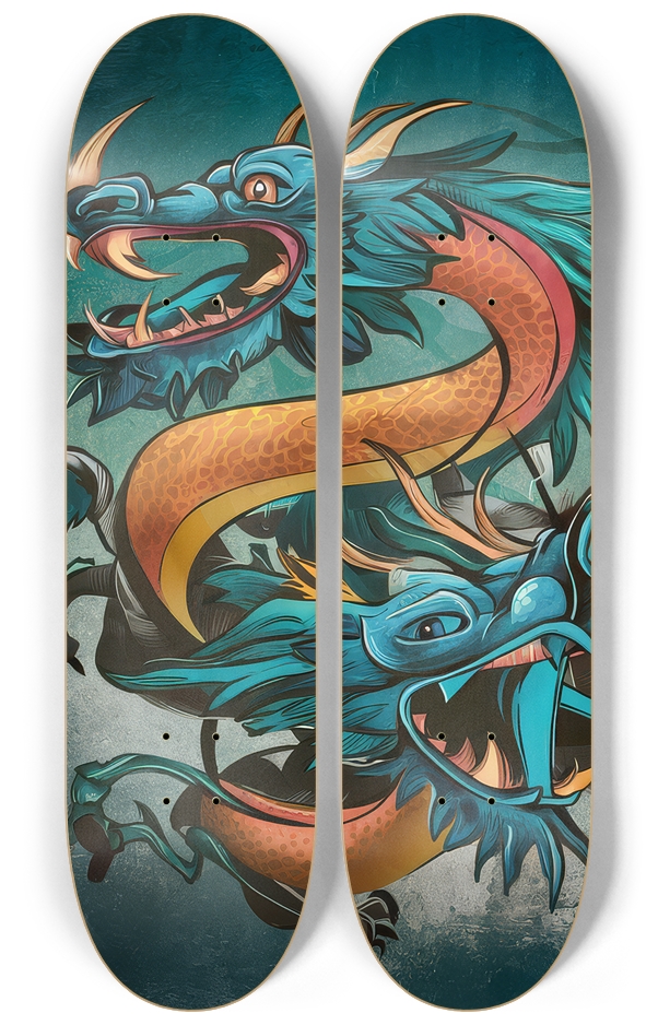 2 Skateboard Series Art - Draconic Canvas