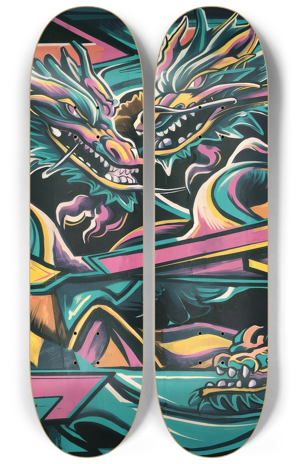 2 Skateboard Series Art - Dragons Watch