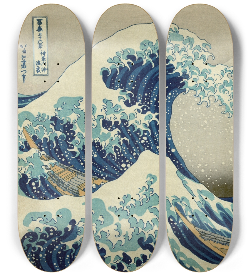 Great Wave Off Kanagawa Triptych Wall Art