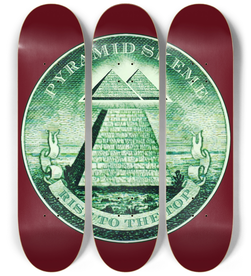 PYRAMID SKEME Skateboard Series 3 Deck Wall Series