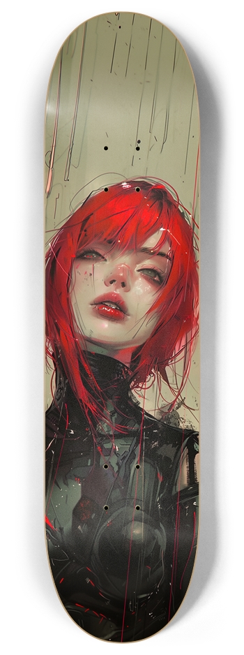Cyber goth girl Custom Skateboard