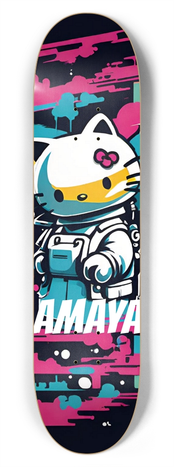AMAYA Pink Kitty Graffiti 02 Deck