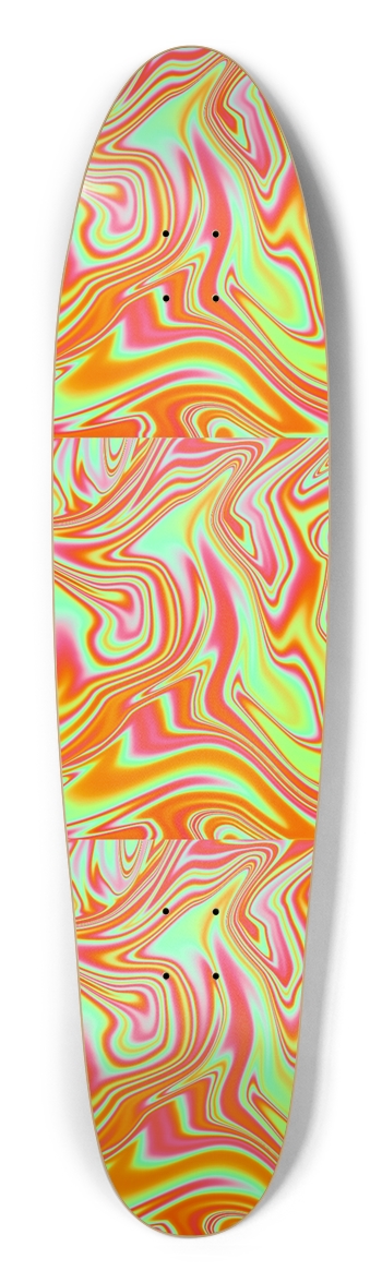Orange Trippy Sk8 Longboard 