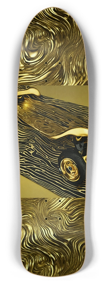 Golden Sk8 Deck Retro Rocket