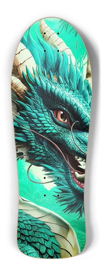 Custom Skateboard - Green Dragon