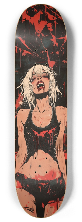 Punk vampire wall art skateboard