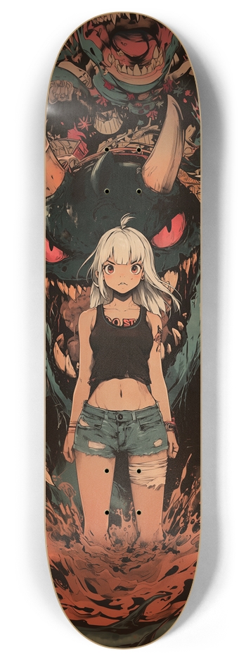 Hibaru girl friend print Skateboard
