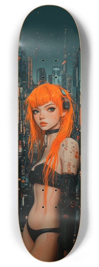 Techno dark night Custom Skateboard