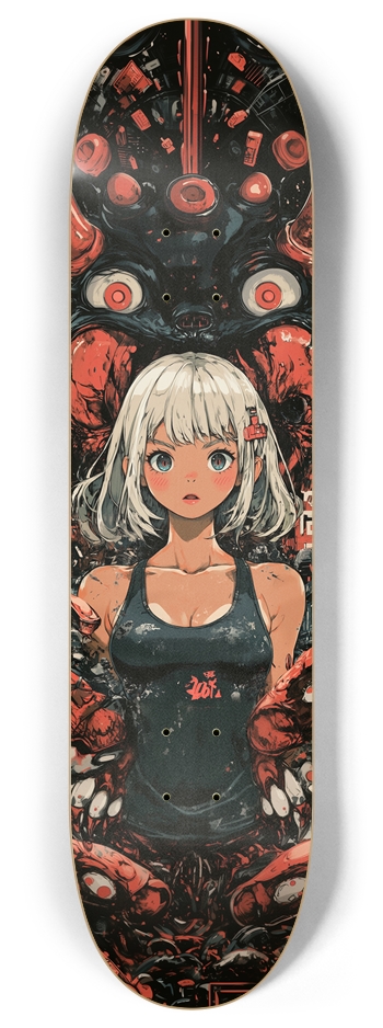 Girl with monster art Skateboard