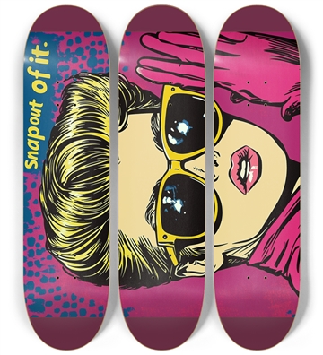 Pop art Snap out of it Skateboard Series