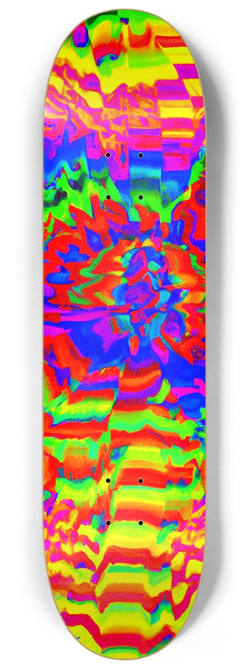 Psychedelic Colors Custom Skateboard
