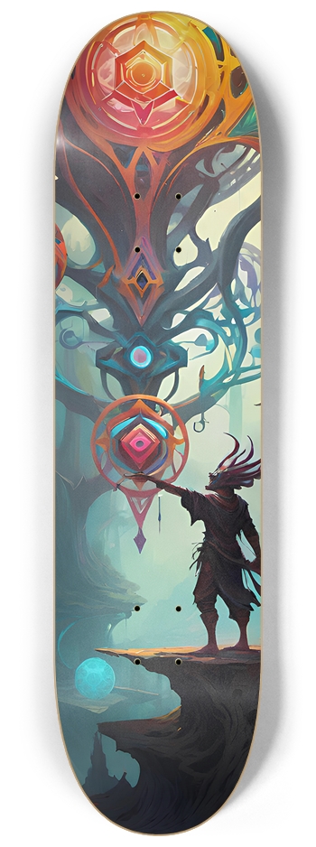 Warrior at the Spirit Tree - Custom Skateboard