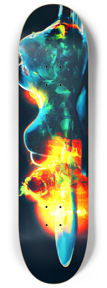 Glowing Liquid Deign - Custom Skateboard