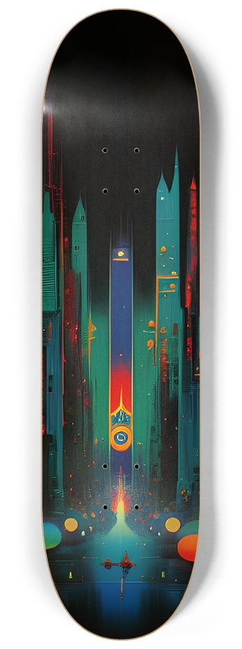 Dark Skyline - Custom Skateboard