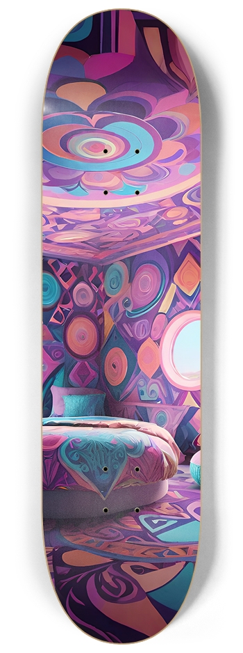 Trippy Room - Custom Skateboard