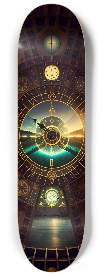 Cosmic Clock - Custom Skateboard