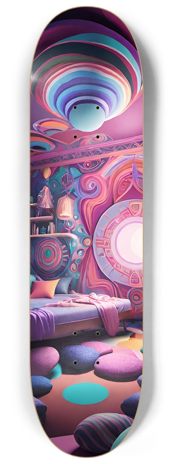 Trippy Room - Custom Skateboard