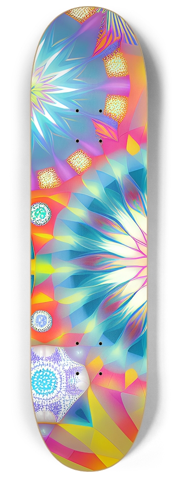 Psychedelic Abstract Pattern - Custom Skateboard