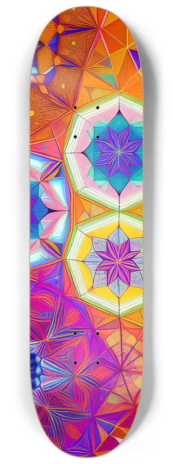 Abstract Psychedelic Pattern - Custom Skateboard