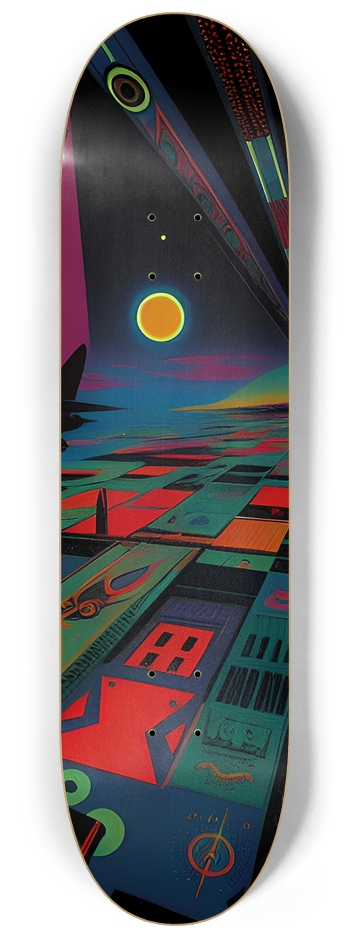 Digital Landscapes - Custom Skateboard