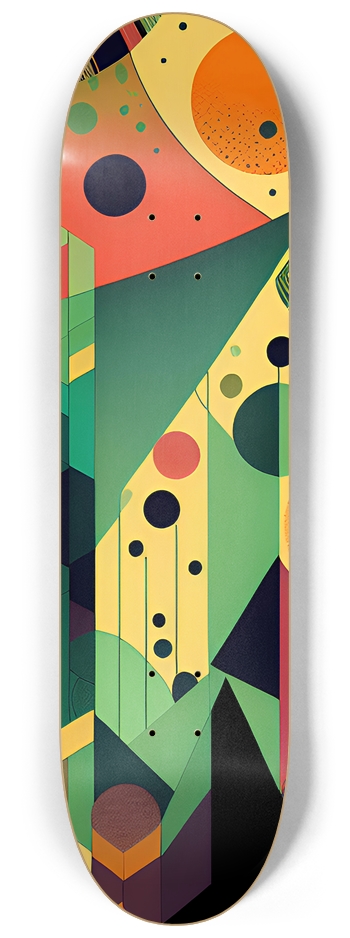 Abstract Shapes - Custom Skateboard
