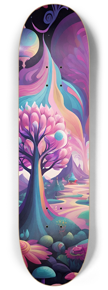 Psychedelic Landscape - Custom Skateboard