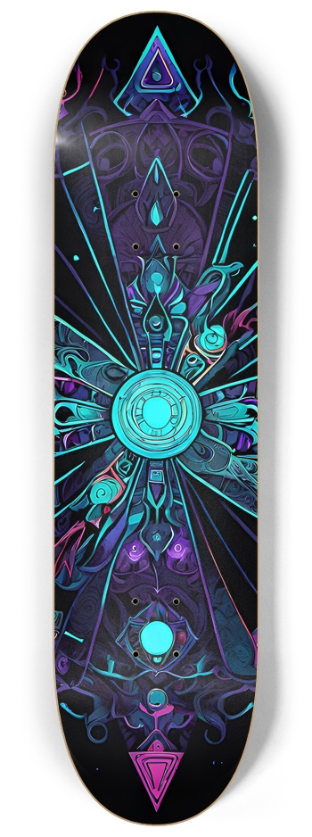 Neon Stargate - Custom Skateboard
