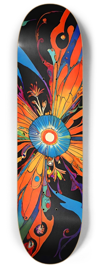 Cosmic Flower - Custom Skateboard