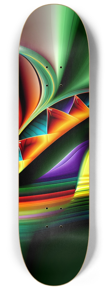 Abstract Psychedelic Artwork - Custom Skateboard