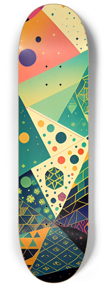 Circles and Shapes - Custom Skateboard