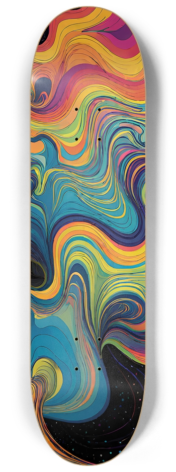 Abstract Psychedelic Pattern - Custom Skateboard