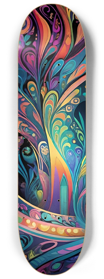 Psychedelic Paisley - Custom Skateboard