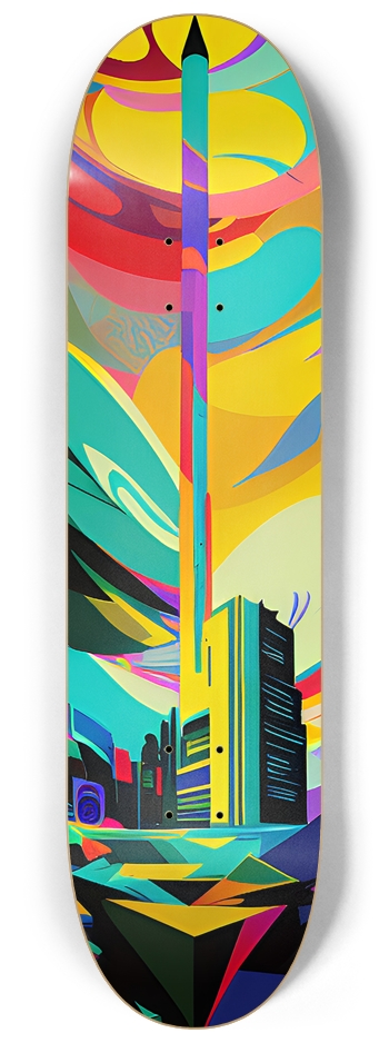 Psychedelic Tower - Custom Skateboard