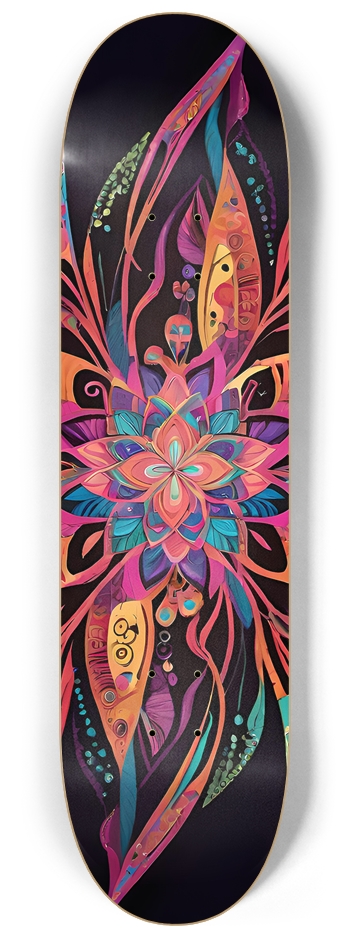 Psychedelic Flowers - Custom Skateboard