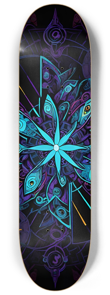 Neon Flower - Custom Skateboard
