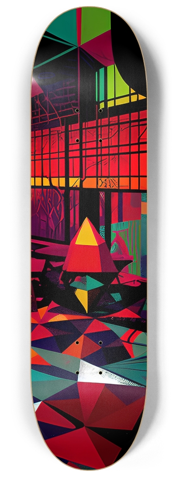 Trippy Room - Custom Skateboard