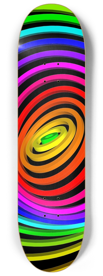 Psychedelic Rings - Custom Skateboard