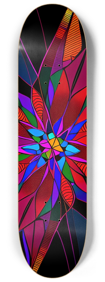 Psychedelic Flower - Custom Skateboard