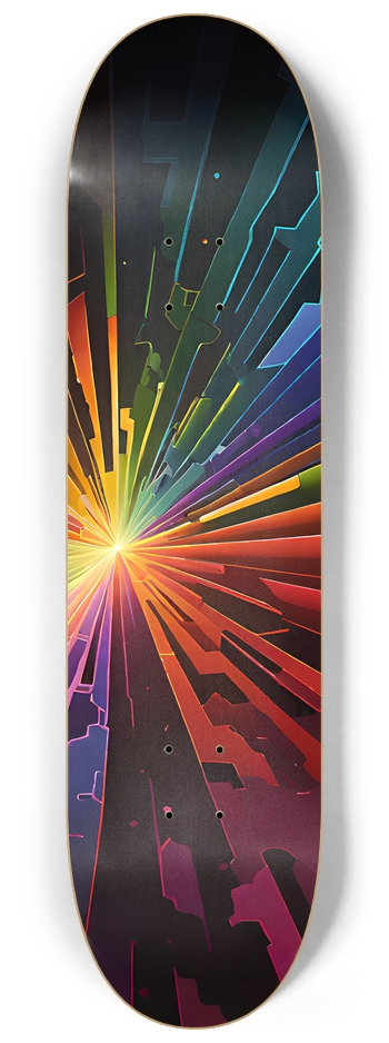 Psychedelic Radial Pattern - Custom Skateboard