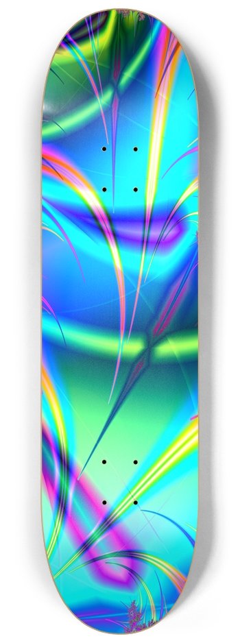 Neon Swirls - Custom Skateboard