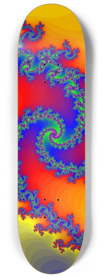 Psychedelic Spiral Fractal - Custom Skateboard
