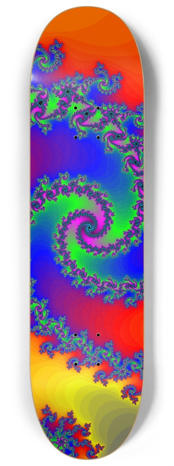 Psychedelic Spiral Fractal - Custom Skateboard