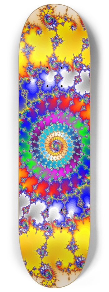 Psychedelic Spiral Fractal - Custom Skateboard